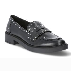Portland Boot Company Woman Studded Loafers Black Sz 8